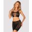Top és szoknya szett, Obsessive, K102, S/M/L, fekete, szexi, erotikus, nylon, kétrészes, könnyű viselet, csábító megjelenés