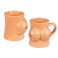   Mell formájú bögre, Out Of The Blue, Mug Boobs, 11-15 cm, testszínű, kerámia, vicces ajándék legénybúcsúra