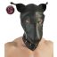 BDSM kutyamaszk, Orion Fetish Collection, Dog Mask, One Size (S–L), fekete, műbőr hatású, cipzáras száj, szegecsekkel, gallér és pórázkarika