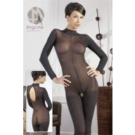   Cicaruha, Orion - Mandy Mistery Line, Longarm Catsuit, M/L, fekete, hosszú ujjú, harisnya anyagú, testre simuló, elasztikus, poliamid, szexi