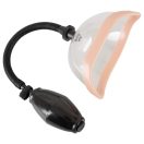 Punci pumpa, Orion, Intimate Pleasure Pump, 12,5 x 7,5 x 6,5 cm, áttetsző-fekete, anatómiai, kézi pumpás, leeresztőszelep, vákuumos, ABS/PVC