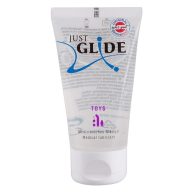  Vízbázisú síkosító, Orion, Just Glide Toy Lube, 50 ml, színtelen, sűrű állagú játéksíkosító, óvszerbarát, illat- és ízmentes, bőrbarát, olajmentes