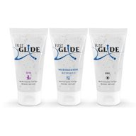  Vízbázisú síkosító szett, Orion, Just Glide, 3 x 50 ml, áttetsző, 3 az 1-ben, natúr, vegán, óvszer- és játékkal kompatibilis