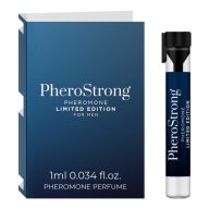   Feromon parfüm, PheroStrong, Limited Edition, férfiaknak, 1 ml, friss-aromás-fás illat, hosszan tartó, limitált kiadás, utazó méret