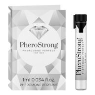   Feromonos parfüm férfiaknak, PheroStrong, Perfect for Men, 1 ml, színtelen, hosszan tartó, fűszeres-fás, vonzó, utazó méret