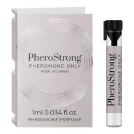   Feromonos parfüm nőknek, PheroStrong, Only for Women, 1 ml, áttetsző, eau de toilette, érzéki illat, minta fiola