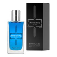   Feromonos férfi parfüm, PheroStrong, Pheromone For Men, 50 ml, natúr, friss-fás-orientális illat, hosszan tartó, mindennapi és alkalmi viseletre