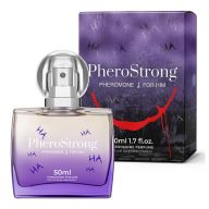   Feromonos férfi parfüm, PheroStrong, J for Him, 50 ml, színtelen, fás-orientális illat, tartós, magabiztos fellépéshez, nappalra és estére