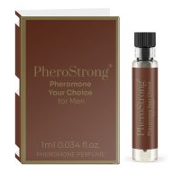   Feromon parfüm férfiaknak, PheroStrong, Your Choice, 1 ml, friss-fás-aromás illat, feromonos, hosszan tartó, praktikus utazó fiola