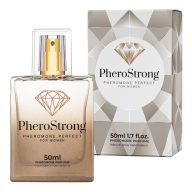   Feromonos eau de toilette nőknek, PheroStrong, Perfect, 50 ml, színtelen, spray, csábító illat, rózsa, licsi és ámbra jegyek, ajándékcsomagolás