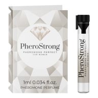   Feromon parfüm, PheroStrong, Perfect for Women, 1 ml, natúr, friss virágos-fás illat, hosszan tartó, csábító hatás, utazó méret