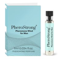   Feromonos férfi parfüm, PheroStrong, Wind, 1 ml, feromonos, fás-orientális illat, angyalgyökér, bergamott, pacsuli jegyekkel, hosszan tartó
