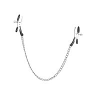   Mellcsipeszek, Pipedream - Fetish Fantasy Series, Alligator Nipple Clamps, 26–30 cm, ezüst, állítható szorítású, csavaros, fém, BDSM kiegészítő