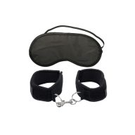   Bilincs, Pipedream, Fetish Fantasy Series First-Timer's Cuffs, állítható, fekete, nylon, puha borítású, kezdőknek ajánlott, BDSM kötöző eszköz