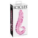 Üveg fenékdugó, Pipedream, Icicles No.24, 11-15 cm, rózsaszín, gömbös, hűthető-melegíthető, vízálló