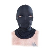   BDSM fejmaszk, Pipedream, Fetish Fantasy Series, Zipper Face Hood, fekete, cipzáras szem- és szájnyílás, poliészter, erotikus BDSM kiegészítő