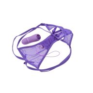   Bugyi vibrátor, Pipedream - Fantasy For Her, Petite Panty Thrill-Her, 6–10 cm, lila, One Size, távirányítós, 20 rezgésmód, akkumulátoros, tanga