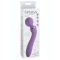 G-pont vibrátor, Pipedream - Fantasy For Her, Duo Wand Massage-Her, 16–20 cm, lila, kétvégű, szilikon, akkumulátoros, vízálló