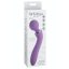 G-pont vibrátor, Pipedream - Fantasy For Her, Duo Wand Massage-Her, 16–20 cm, lila, kétvégű, szilikon, akkumulátoros, vízálló