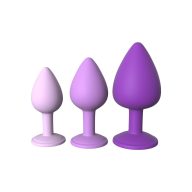   Análdugó szett, Pipedream - Fantasy For Her, Her Little Gems Trainer Set, 6–10 cm, 4–4,4 cm átmérő, lila, szilikon, ékköves talp, kezdőknek