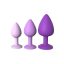 Análdugó szett, Pipedream - Fantasy For Her, Her Little Gems Trainer Set, 6–10 cm, 4–4,4 cm átmérő, lila, szilikon, ékköves talp, kezdőknek