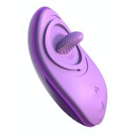   Csiklóvibrátor, Pipedream - Fantasy For Her, Silicone Fun Tongue, 11-15 cm, lila, szilikon, akkumulátoros, vízálló, melegítő, 7 mód, nyelv formájú
