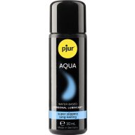   Vízbázisú síkosító, pjur, AQUA, 30 ml, natúr, óvszerbarát, bőrgyógyászatilag tesztelt, illat- és ízmentes, olaj- és zsírmentes, érzékeny bőrre