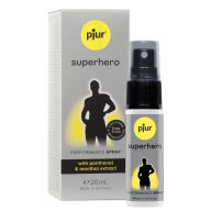   Vízbázisú síkosító, pjur, Superhero, 20 ml, natúr, stimuláló ginkgo kivonattal, bőrgyógyászatilag tesztelt, férfiaknak