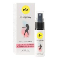   Intim stimuláló spray nőknek, pjur, mySpray Stimulation, 20 ml, színtelen, vágyfokozó, pezsdítő érzet, vérkeringést serkentő