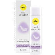   Vízbázisú síkosító, pjur, med Sensitive Glide, 100 ml, natúr, érzékeny bőrre, glicerin- és parabénmentes, óvszerbarát, pH-semleges