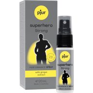   Késleltető spray férfiaknak, pjur, Superhero Strong, 20 ml, natúr, gyömbér kivonattal, íztelen, szagtalan, latex- és óvszerbarát