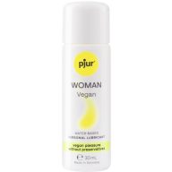   Vízbázisú síkosító, pjur, WOMAN Vegan, 30 ml, natúr, 100% vegán, nőknek, pH-kímélő, óvszer- és játékszerbarát, illat- és színezékmentes