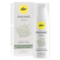   Intim ápoló krém, pjur, ORGANIC Care, 50 ml, vegán, illatmentes, pH-semleges, bőrgyógyászatilag tesztelt, érzékeny bőrre, regeneráló hidratálás