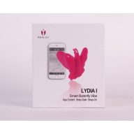   Okos csiklóvibrátor, Realov, Lydia I Smart Butterfly, 8,7 cm, rózsaszín, akkumulátoros, app-vezérelt, Bluetooth 4.0, dupla motoros, vízálló, bőrbarát