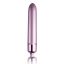 Mini vibrátor, Rocks-Off, Touch of Velvet Soft Lilac, 6–10 cm, lila, vízálló, hipoallergén, 10 rezgésmód, elemes (1x AAA), selymes felület, ABS