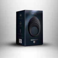   Vibrációs péniszgyűrű, Rocks-Off, Spire, One Size, fekete, szilikon, akkumulátoros, vízálló, 10 vibrációs mód