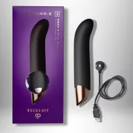   G-pont vibrátor, Rocks-Off, Chaiamo G, 16-20 cm, fekete, szilikon, 10 rezgési mód, akkumulátoros, vízálló, ergonomikus