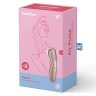   Léghullámos csiklóizgató, Satisfyer, Pro 2+, 16,5 cm, rézvörös, akkumulátoros, vízálló, szilikon, 11 léghullám és 10 rezgés