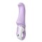 G-pont vibrátor, Satisfyer, Vibes Charming Smile, 18,5 cm, 3-4 cm átmérő, lila, szilikon, akkumulátoros, vízálló (IPX7), fogógyűrű, 12 rezgésmód