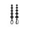 Anál gyöngysor szett, Satisfyer, Love Beads, 20,5–27,5 cm, fekete, 2 darabos, bőrbarát szilikon, rugalmas, gyűrűs fogantyú, vízálló, uniszex