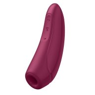   Léghullámos csiklóizgató és vibrátor, Satisfyer, Curvy 1+, 13,4 cm, bordó, app-vezérelt, akkumulátoros, vízálló IPX7, bőrbarát szilikon, ergonomikus