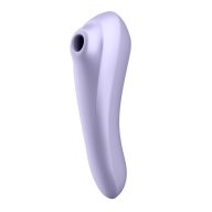   Léghullámos csiklóizgató és G-pont vibrátor, Satisfyer, Dual Pleasure, 16–20 cm, lila, app-vezérelt, akkumulátoros, vízálló