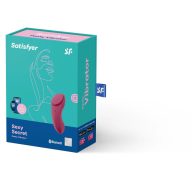   Csiklóizgató, Satisfyer, Sexy Secret, 6–10 cm, bordó, app-vezérelt, bugyiba helyezhető, akkumulátoros, ABS