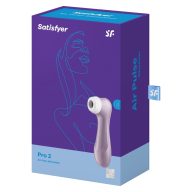   Léghullámos csiklóizgató, Satisfyer, Pro 2 Generation 2, 16–20 cm, átmérő 4,5–4,9 cm, lila, akkumulátoros, vízálló, 11 szívófunkció, szilikon fej, halk működés