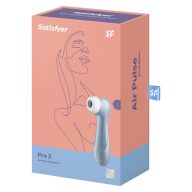   Léghullámos csiklóizgató, Satisfyer, Pro 2 Generation 2, 16–20 cm, kék, akkumulátoros, vízálló, 11 szívófunkciós, halk, cserélhető szilikon fej