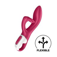  G-pont vibrátor, Satisfyer, Embrace Me Berry, 20,5 cm, bordó, kétmotoros, rugalmas csiklókaros, akkumulátoros, vízálló, szilikon, 12+12 mód