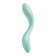   G-pont vibrátor, Satisfyer, Rrrolling Pleasure, 22 cm, zöld, kétmotoros, forgó golyós fej, vízálló, akkumulátoros, bőrbarát szilikon