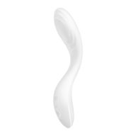   G-pont vibrátor, Satisfyer, Rrrolling Pleasure, 22 cm, fehér, akkumulátoros, vízálló, kétmotoros, mozgó golyós fej, bőrbarát szilikon, csendes