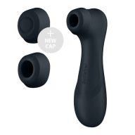   Léghullámos csiklóizgató, Satisfyer, Pro 2 Gen 3 Liquid Air, 16–20 cm, fekete, Bluetooth/app-vezérelt, akkumulátoros, 2 motoros, 11+12 mód, ABS