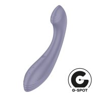   G-pont vibrátor, Satisfyer, G-Force, 19 cm, lila, akkumulátoros, vízálló (IPX7), szilikon bevonat, lapított barázdált fej, 10 mód, 5 intenzitás